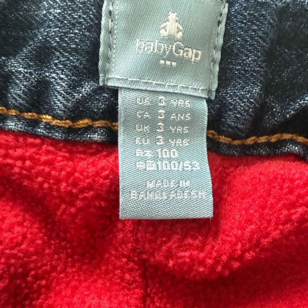 GAP Kids Dark Blue Fleece Lined Denim Jeans